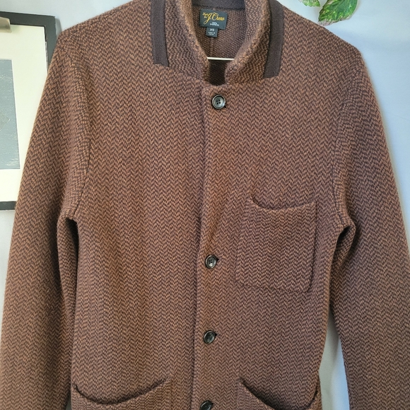 J. Crew Cashmere Herringbone Jacquard Blazer Jacket XS - Picture 7 of 14